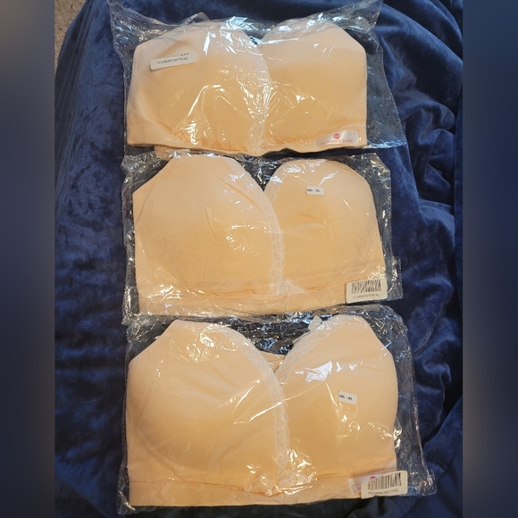 Momma's shop peach nursing bra lot of 3, size XL - Picture 1 of 5